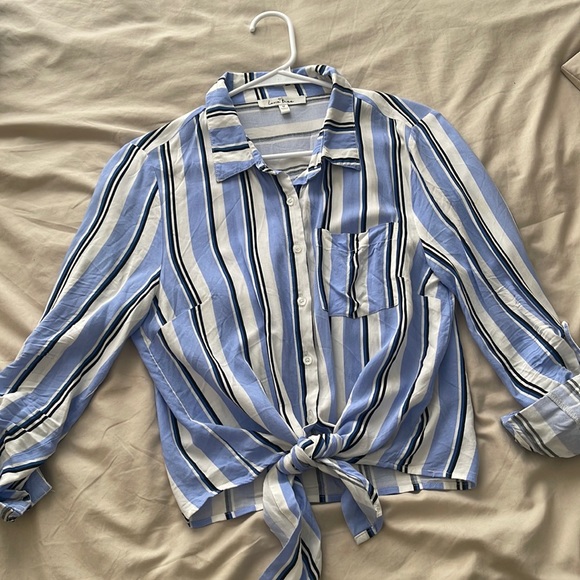 Striped slightly cropped top - Picture 1 of 1